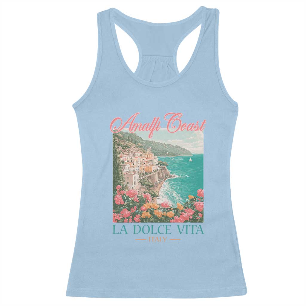 Amalfi Coast Italy Travel Trip Racerback Tank Top La Dolce Vita Mediterranean Sea - Wonder Print Shop