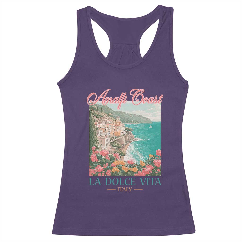 Amalfi Coast Italy Travel Trip Racerback Tank Top La Dolce Vita Mediterranean Sea - Wonder Print Shop