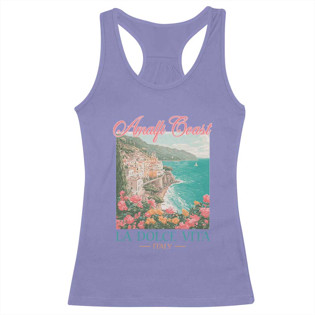 Amalfi Coast Italy Travel Trip Racerback Tank Top La Dolce Vita Mediterranean Sea - Wonder Print Shop