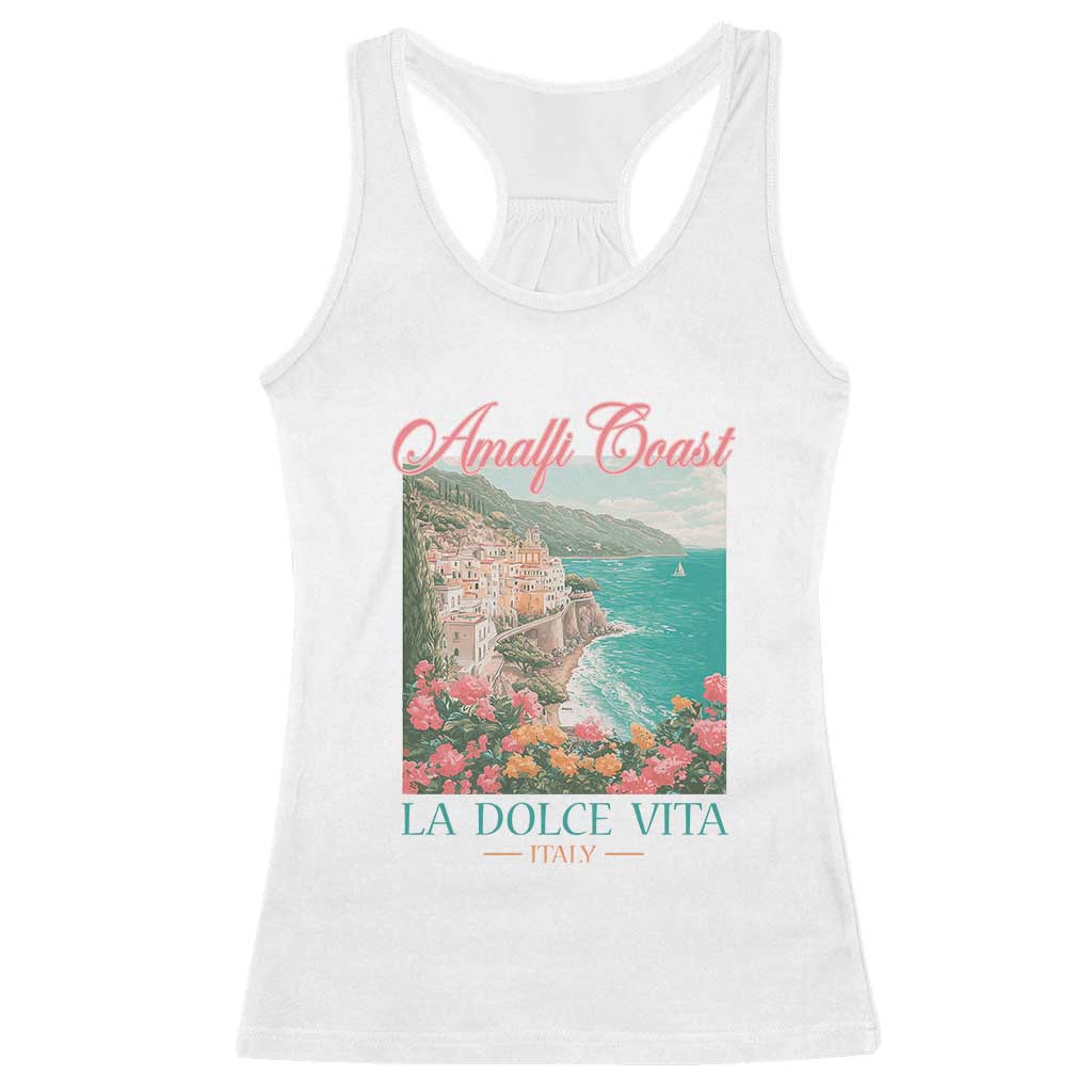 Amalfi Coast Italy Travel Trip Racerback Tank Top La Dolce Vita Mediterranean Sea - Wonder Print Shop