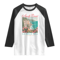 Amalfi Coast Italy Travel Trip Raglan Shirt La Dolce Vita Mediterranean Sea - Wonder Print Shop
