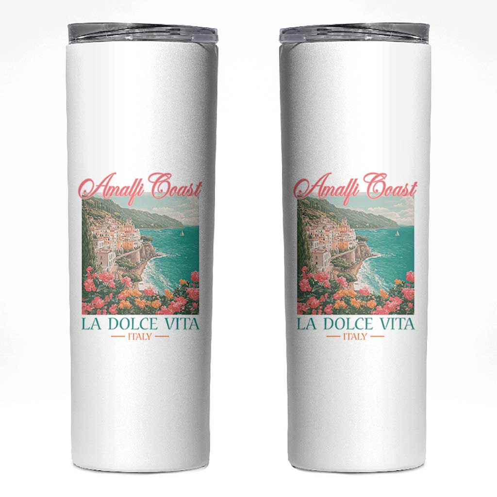 Amalfi Coast Italy Travel Trip Skinny Tumbler La Dolce Vita Mediterranean Sea - Wonder Print Shop