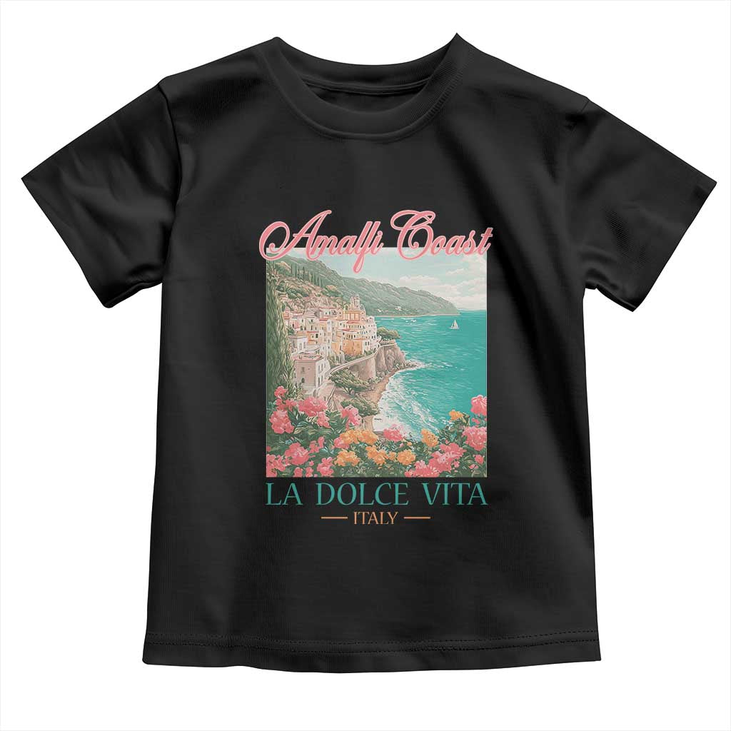 Amalfi Coast Italy Travel Trip Toddler T Shirt La Dolce Vita Mediterranean Sea - Wonder Print Shop