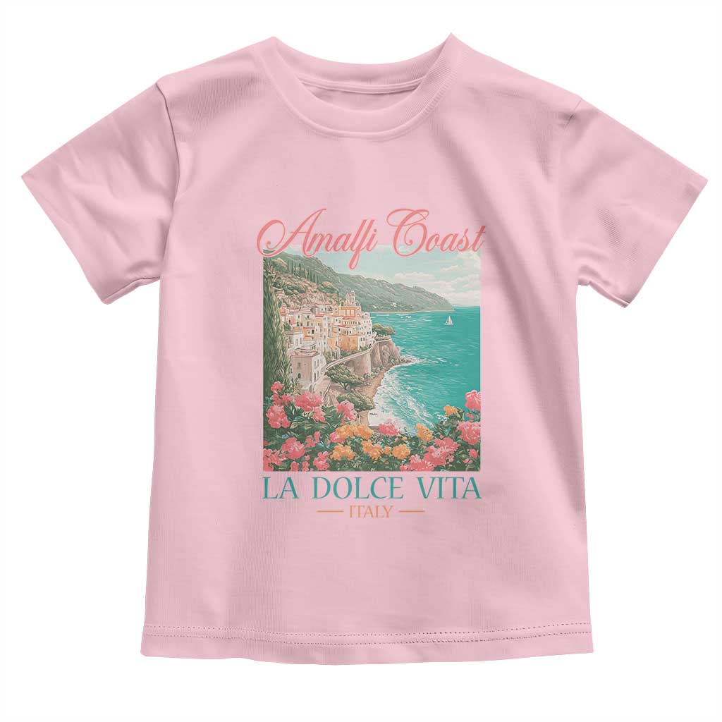 Amalfi Coast Italy Travel Trip Toddler T Shirt La Dolce Vita Mediterranean Sea - Wonder Print Shop