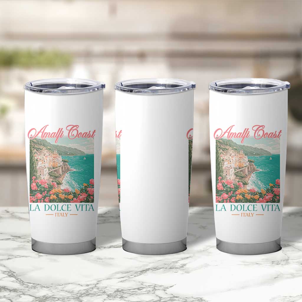 Amalfi Coast Italy Travel Trip Tumbler Cup La Dolce Vita Mediterranean Sea - Wonder Print Shop
