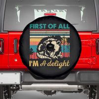 Funny First Of All I Am A Delight Spare Tire Cover Retro Angry Opossum - Wonder Print Shop