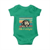Funny First Of All I Am A Delight Baby Onesie Retro Angry Opossum - Wonder Print Shop