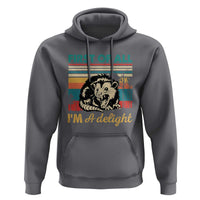 Funny First Of All I Am A Delight Hoodie Retro Angry Opossum - Wonder Print Shop
