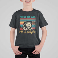 Funny First Of All I Am A Delight T Shirt For Kid Retro Angry Opossum - Wonder Print Shop