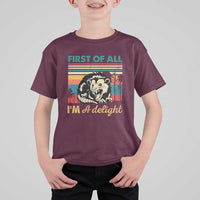 Funny First Of All I Am A Delight T Shirt For Kid Retro Angry Opossum - Wonder Print Shop