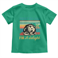 Funny First Of All I Am A Delight Toddler T Shirt Retro Angry Opossum - Wonder Print Shop