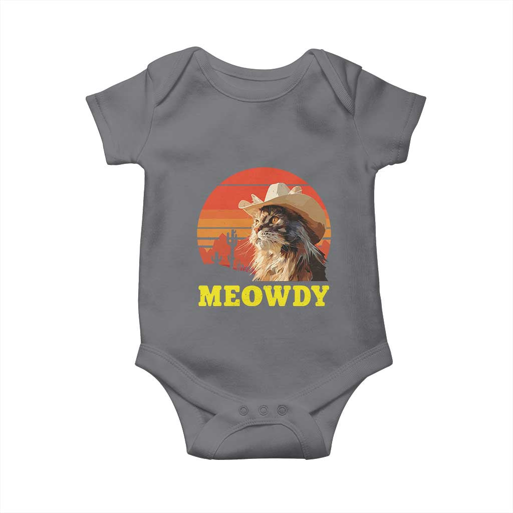 Funny Meowdy Baby Onesie Country Music Western Cowboy Cat - Wonder Print Shop