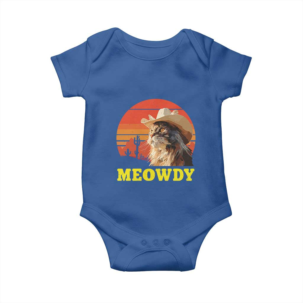 Funny Meowdy Baby Onesie Country Music Western Cowboy Cat - Wonder Print Shop