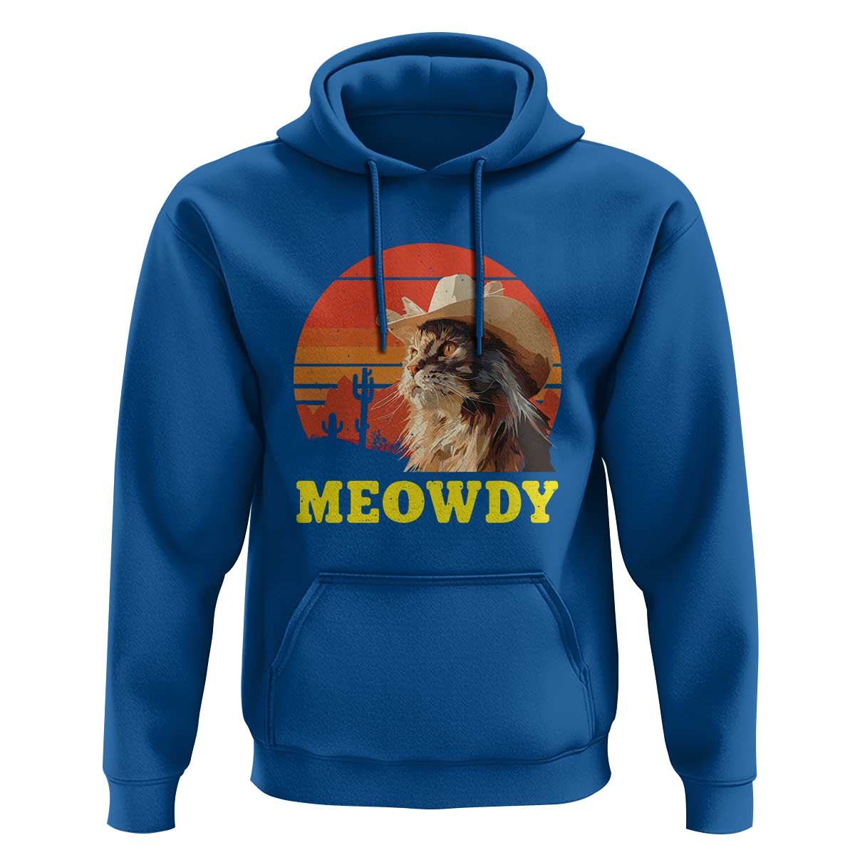 Funny Meowdy Hoodie Country Music Western Cowboy Cat - Wonder Print Shop