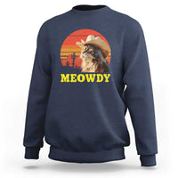 Funny Meowdy Sweatshirt Country Music Western Cowboy Cat - Wonder Print Shop