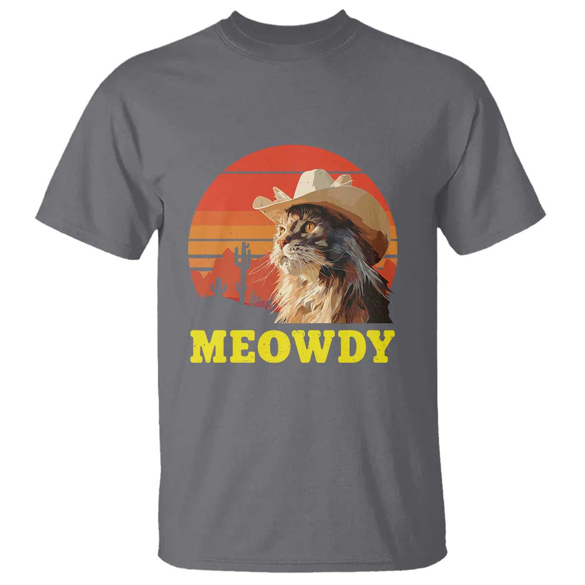 Funny Meowdy T Shirt Country Music Western Cowboy Cat - Wonder Print Shop