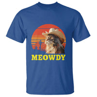 Funny Meowdy T Shirt Country Music Western Cowboy Cat - Wonder Print Shop