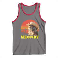 Funny Meowdy Tank Top Country Music Western Cowboy Cat - Wonder Print Shop
