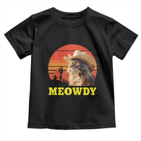 Funny Meowdy Toddler T Shirt Country Music Western Cowboy Cat - Wonder Print Shop
