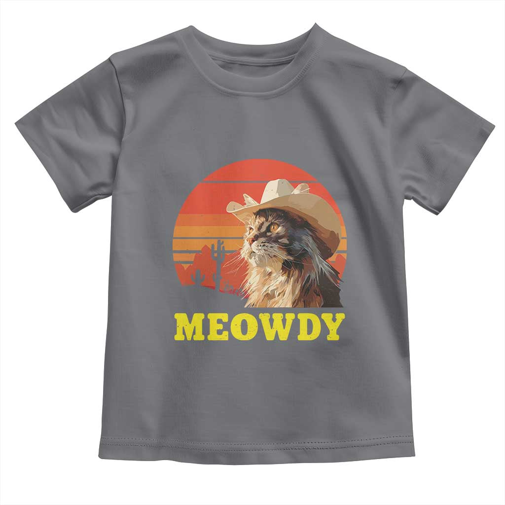 Funny Meowdy Toddler T Shirt Country Music Western Cowboy Cat - Wonder Print Shop