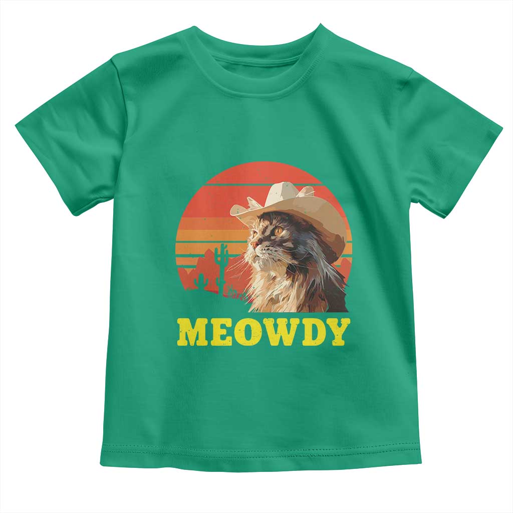 Funny Meowdy Toddler T Shirt Country Music Western Cowboy Cat - Wonder Print Shop