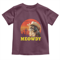Funny Meowdy Toddler T Shirt Country Music Western Cowboy Cat - Wonder Print Shop