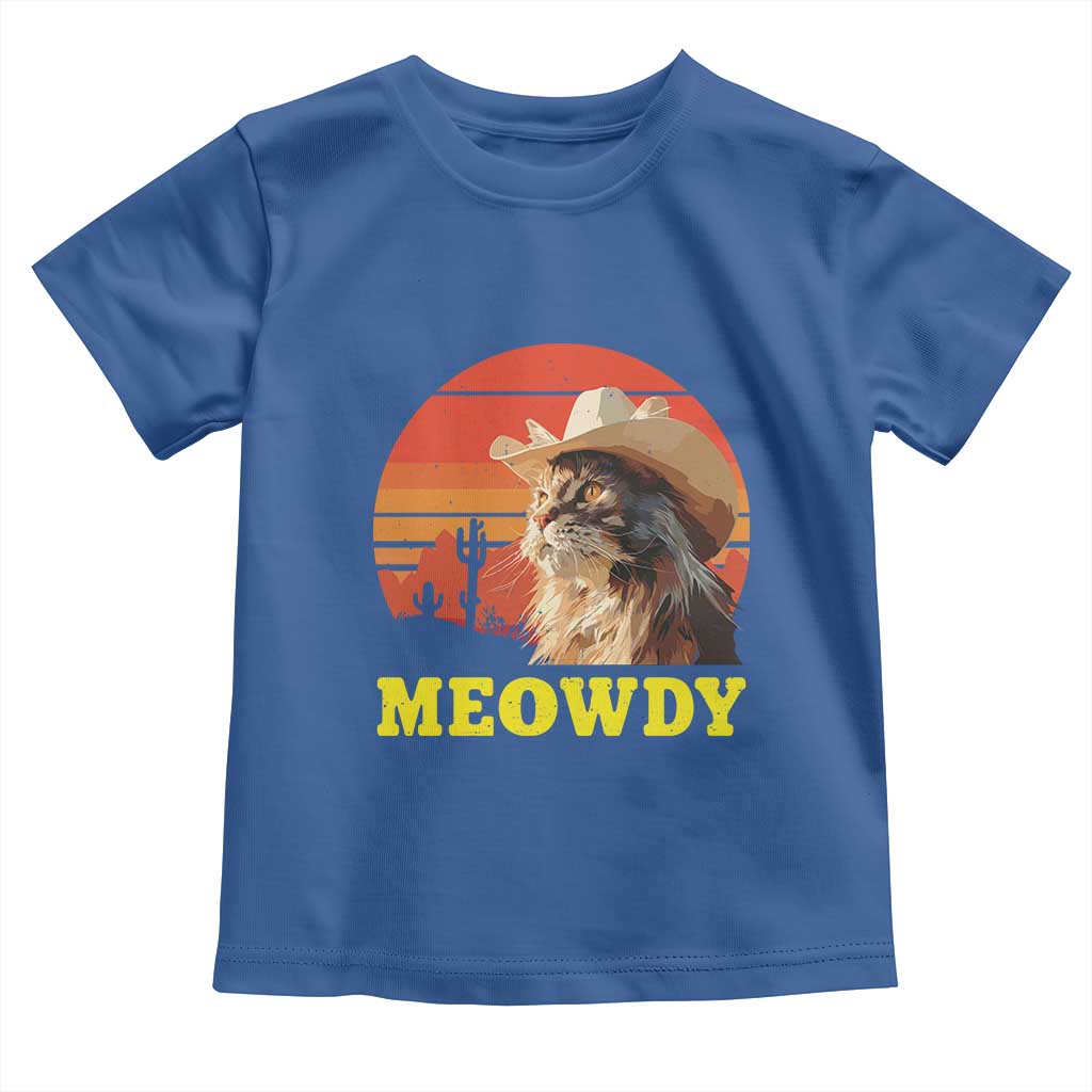 Funny Meowdy Toddler T Shirt Country Music Western Cowboy Cat - Wonder Print Shop
