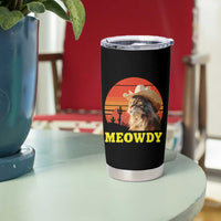 Funny Meowdy Tumbler Cup Country Music Western Cowboy Cat - Wonder Print Shop