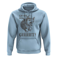 Funny Cowboy Opossum Hoodie Go On Now Git Western Country Opossum - Wonder Print Shop