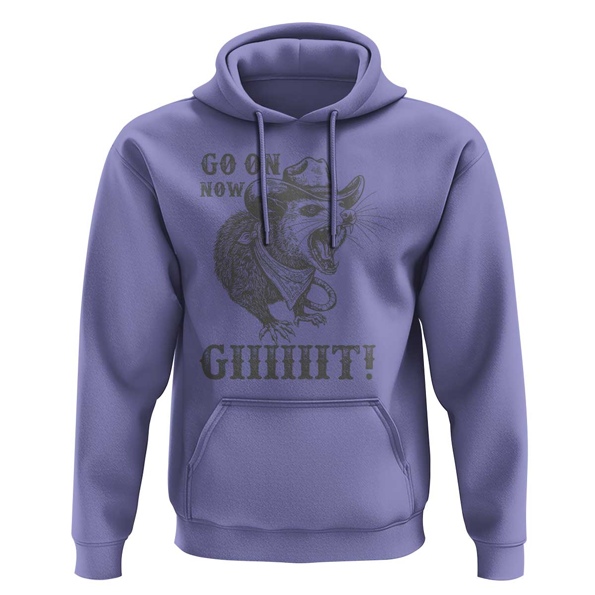 Funny Cowboy Opossum Hoodie Go On Now Git Western Country Opossum - Wonder Print Shop