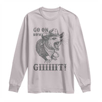 Funny Cowboy Opossum Long Sleeve Shirt Go On Now Git Western Country Opossum - Wonder Print Shop