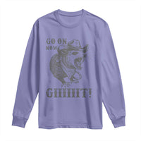 Funny Cowboy Opossum Long Sleeve Shirt Go On Now Git Western Country Opossum - Wonder Print Shop