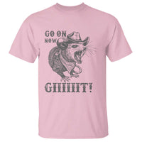 Funny Cowboy Opossum T Shirt Go On Now Git Western Country Opossum - Wonder Print Shop