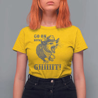 Funny Cowboy Opossum T Shirt For Women Go On Now Git Western Country Opossum - Wonder Print Shop