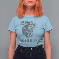 Funny Cowboy Opossum T Shirt For Women Go On Now Git Western Country Opossum - Wonder Print Shop