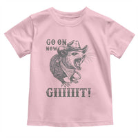 Funny Cowboy Opossum Toddler T Shirt Go On Now Git Western Country Opossum - Wonder Print Shop