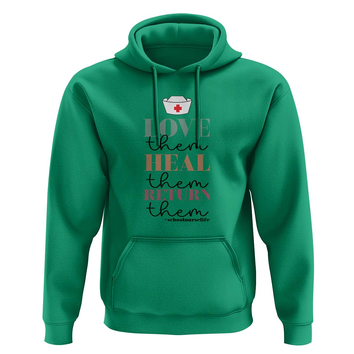 School Nurse Hoodie Love Heal Return Them Nursing Cap - Wonder Print Shop
