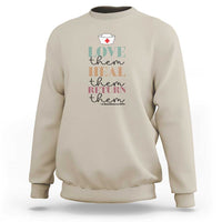 School Nurse Sweatshirt Love Heal Return Them Nursing Cap - Wonder Print Shop