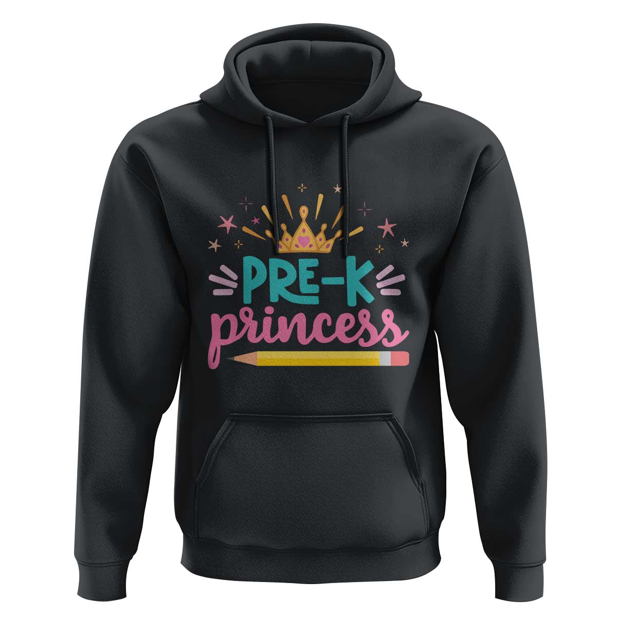 Back To School Hoodie Pre-K Princess Lovely Yellow Crown Pencil Cute Star - Wonder Print Shop