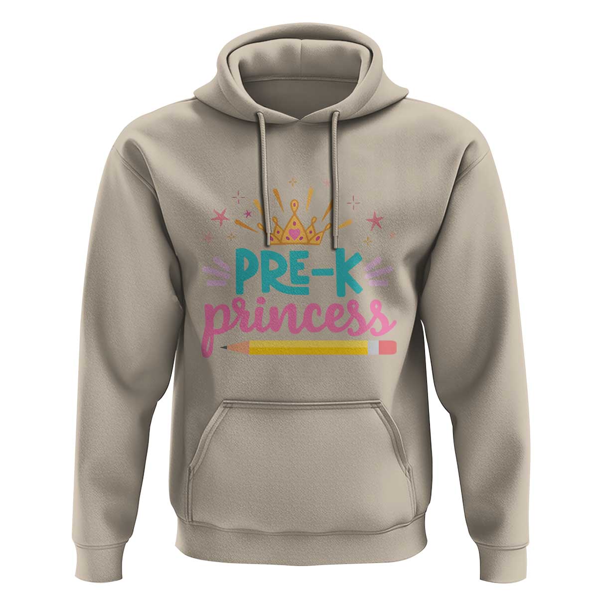 Back To School Hoodie Pre-K Princess Lovely Yellow Crown Pencil Cute Star - Wonder Print Shop