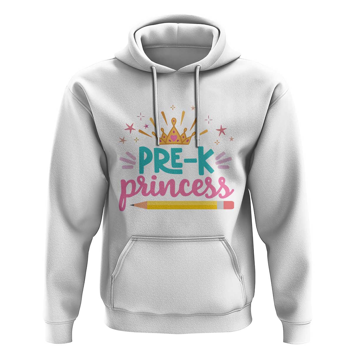 Back To School Hoodie Pre-K Princess Lovely Yellow Crown Pencil Cute Star - Wonder Print Shop