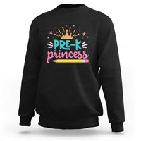 Back To School Sweatshirt Pre-K Princess Lovely Yellow Crown Pencil Cute Star - Wonder Print Shop