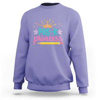 Back To School Sweatshirt Pre-K Princess Lovely Yellow Crown Pencil Cute Star - Wonder Print Shop