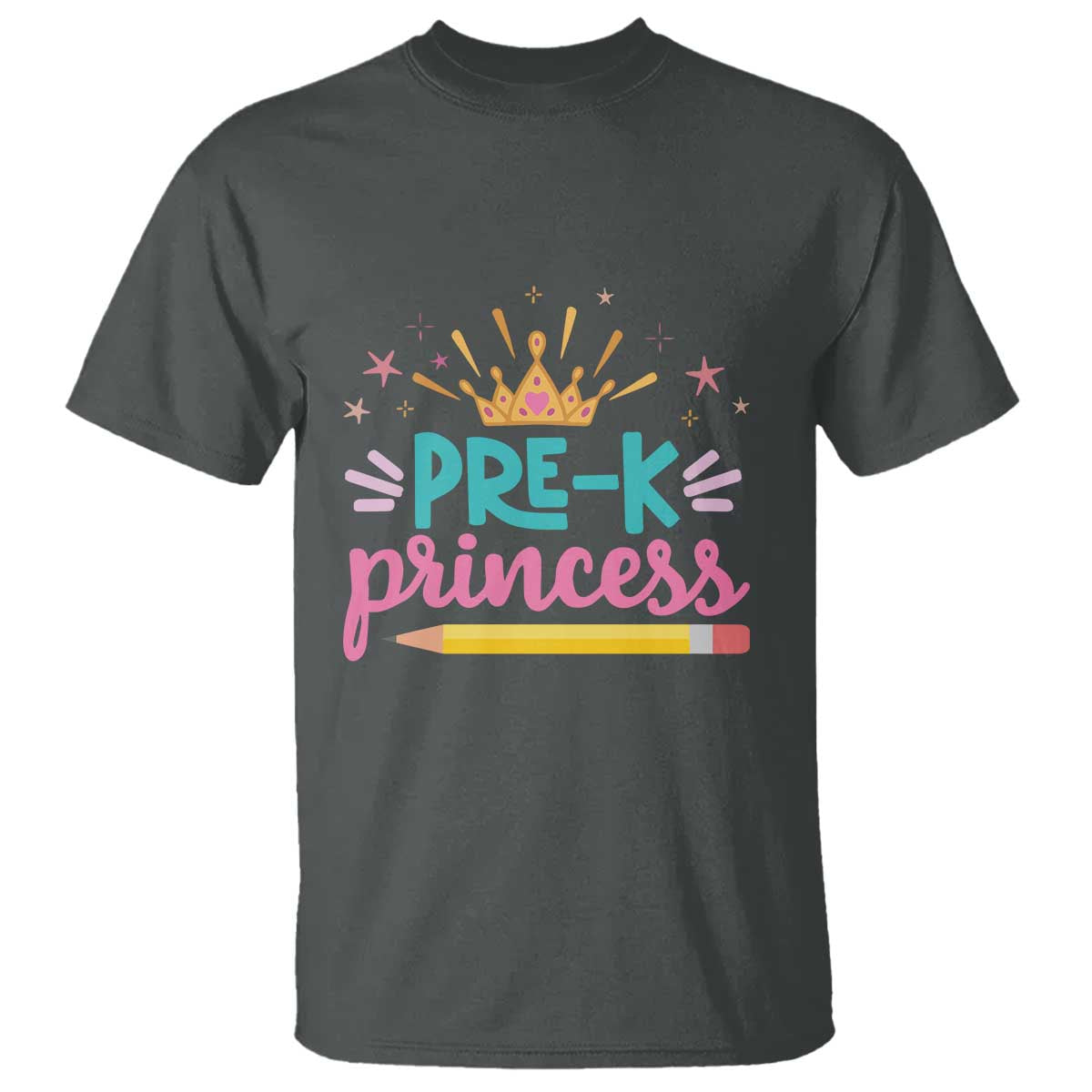 Back To School T Shirt Pre-K Princess Lovely Yellow Crown Pencil Cute Star - Wonder Print Shop