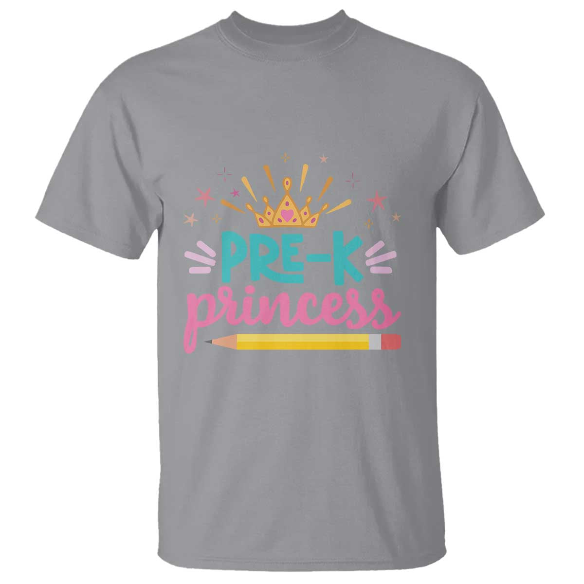 Back To School T Shirt Pre-K Princess Lovely Yellow Crown Pencil Cute Star - Wonder Print Shop