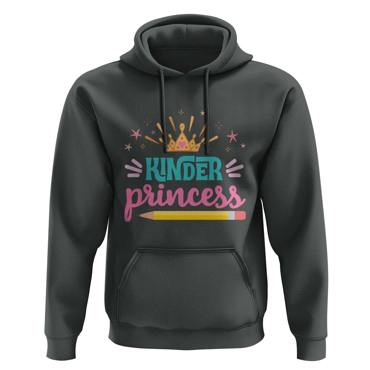 Back To School Hoodie Kinder Princess Lovely Yellow Crown Pencil Cute Star - Wonder Print Shop