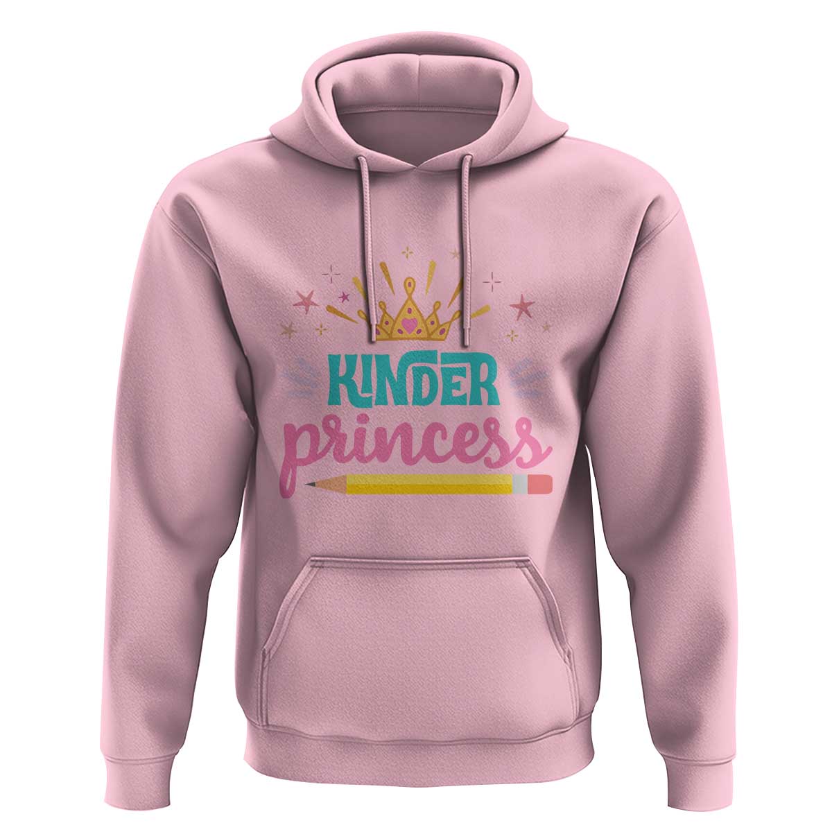 Back To School Hoodie Kinder Princess Lovely Yellow Crown Pencil Cute Star - Wonder Print Shop