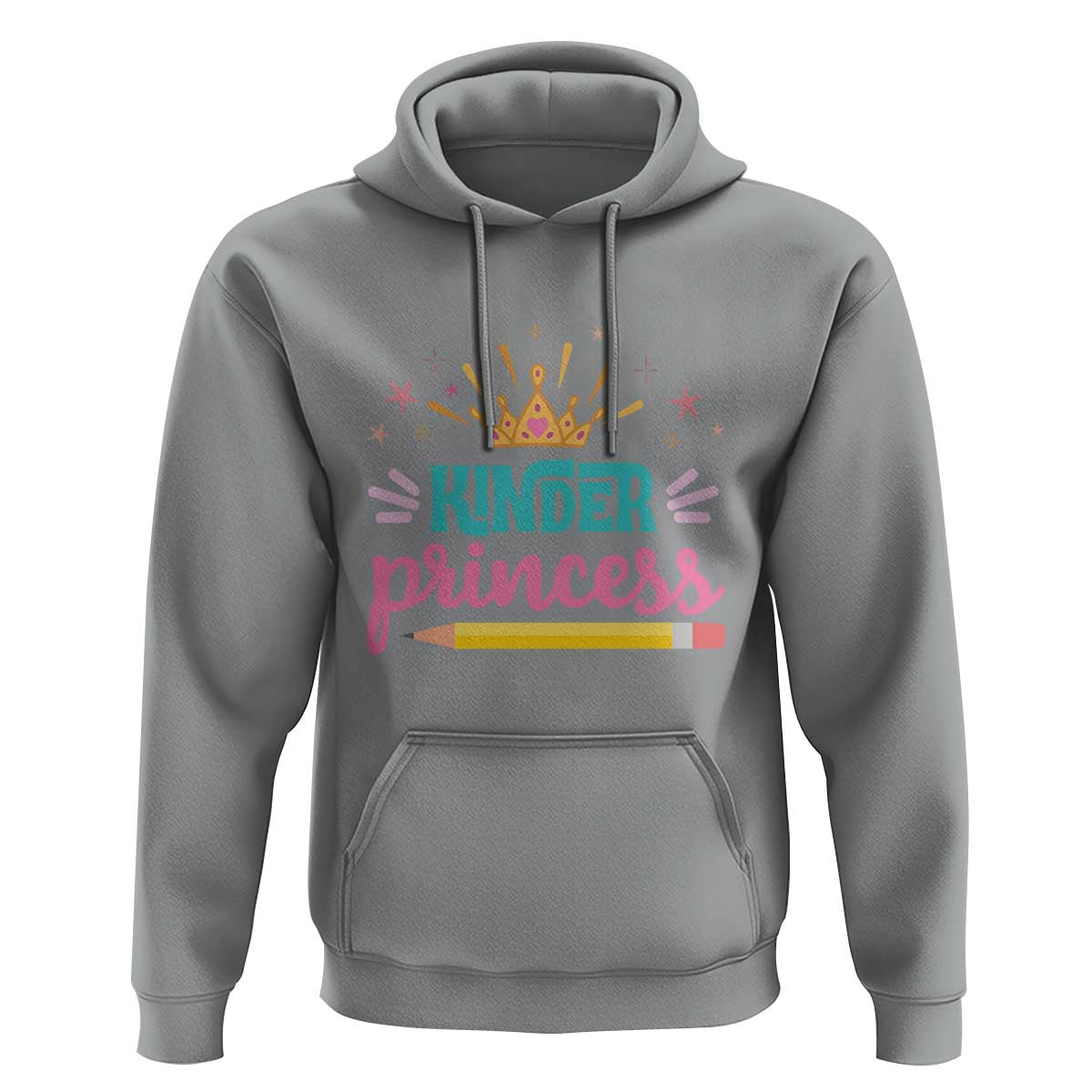 Back To School Hoodie Kinder Princess Lovely Yellow Crown Pencil Cute Star - Wonder Print Shop