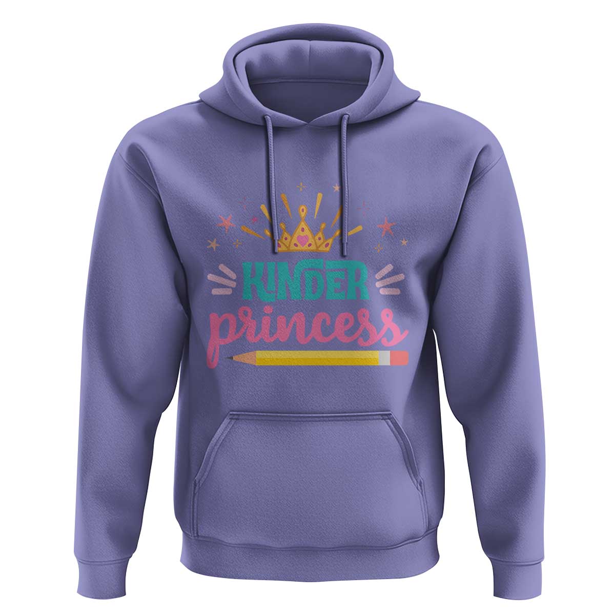 Back To School Hoodie Kinder Princess Lovely Yellow Crown Pencil Cute Star - Wonder Print Shop