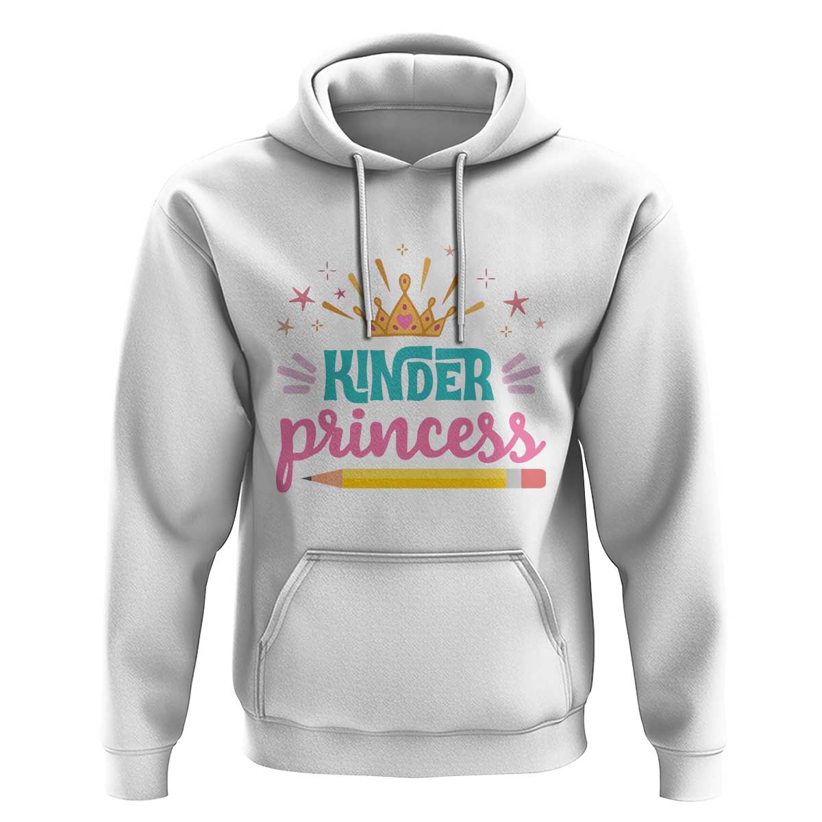 Back To School Hoodie Kinder Princess Lovely Yellow Crown Pencil Cute Star - Wonder Print Shop